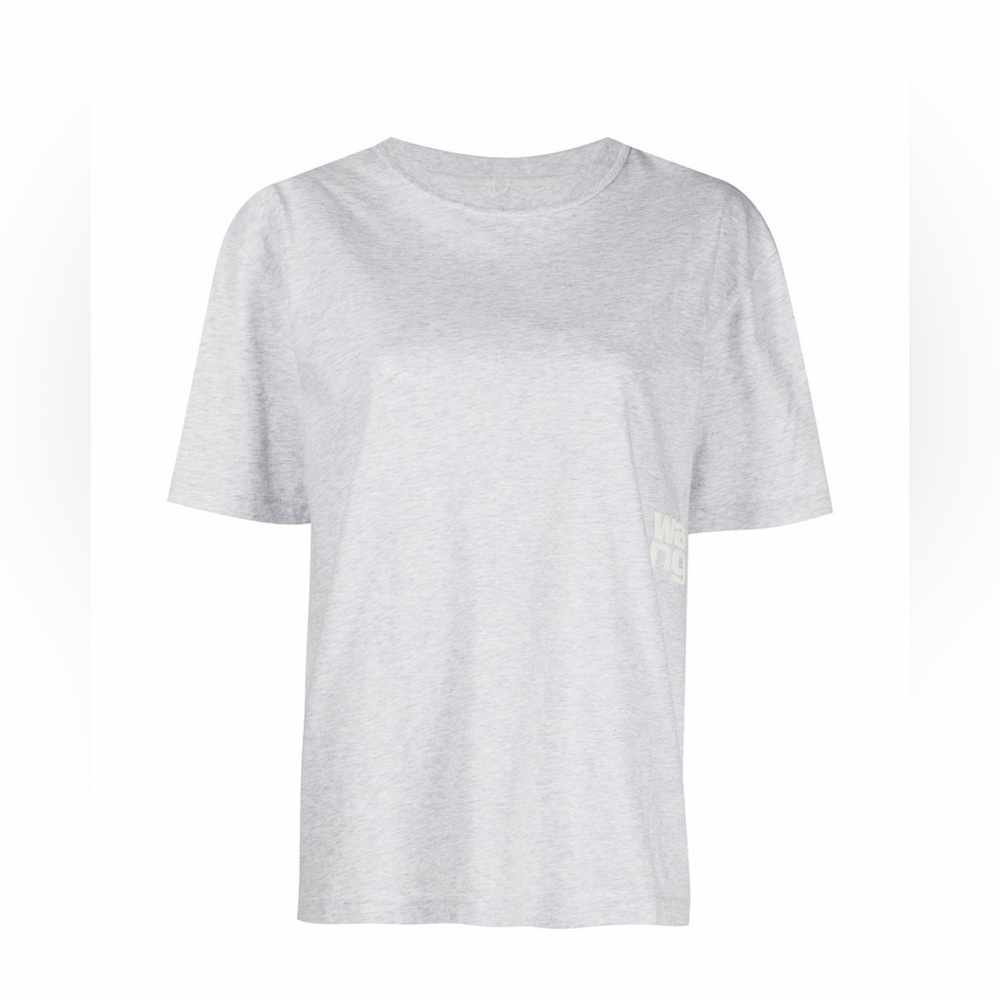 Alexander Wang logo Light Gray Short Sleeve Tee